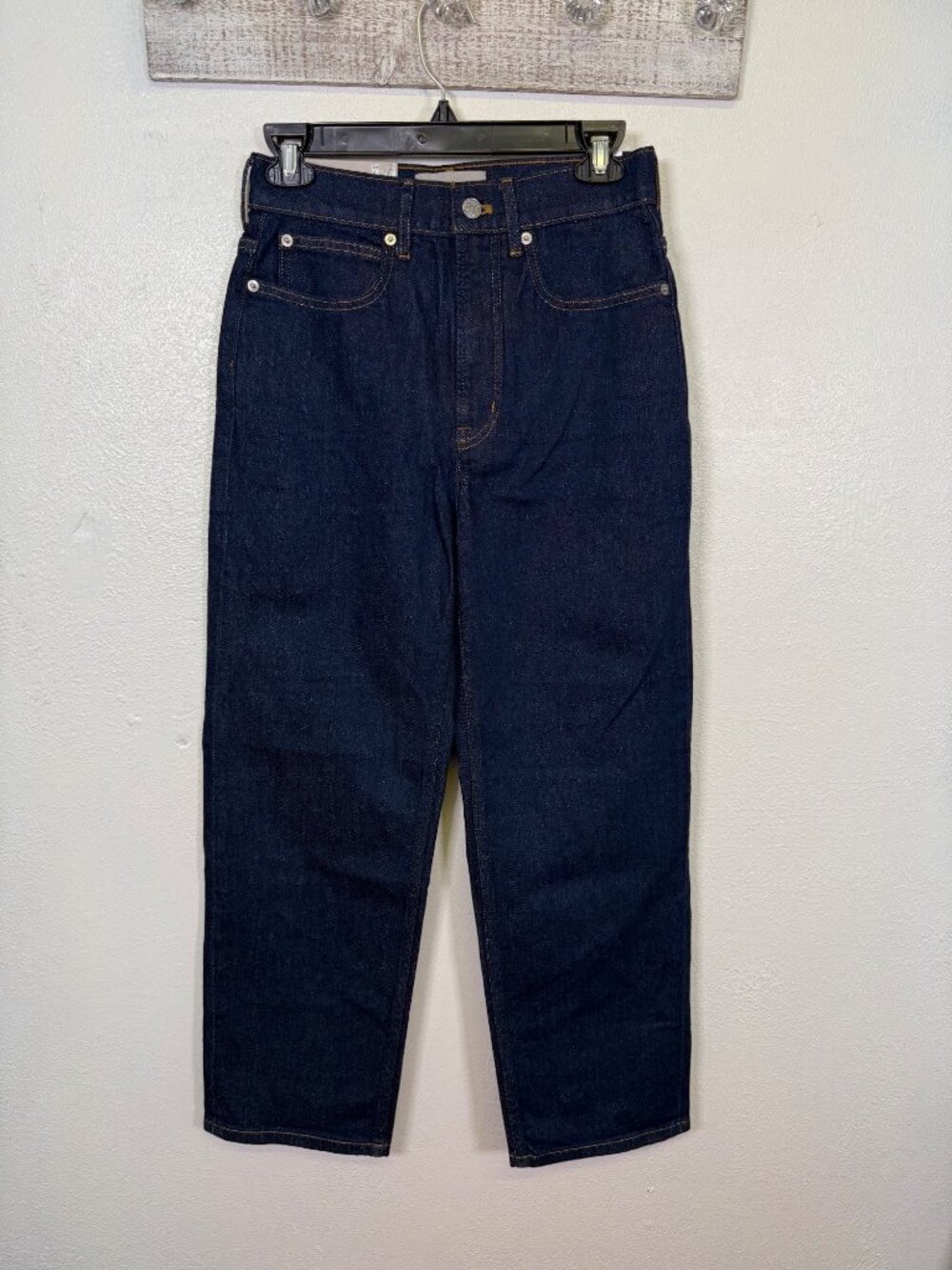 Everlane Womens High-Waisted Ankle Jeans Pure Blue Size 26 Organic Cotton Blend - Picture 4 of 15